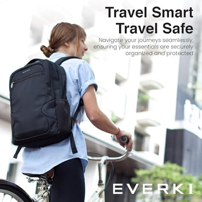 EVERKI Studio 14L Slim Laptop Backpack – Lightweight Business Travel Backpack for Men & Women with Padded Laptop Compartment, Corner Protection, Professional Backpack, Fits Laptops up to 15" – Black - size: 14 Liters