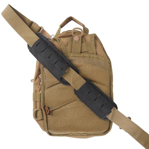 2-in-1 Tactical MOLLE Plate Carrier & Backpack Shoulder Pads - Adjustable, Padded, 500D Nylon, Durable Outdoor Gear for Men & Women - color: Black
