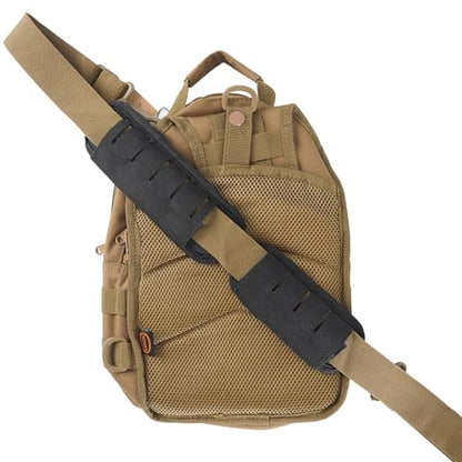 2-in-1 Tactical MOLLE Plate Carrier & Backpack Shoulder Pads - Adjustable, Padded, 500D Nylon, Durable Outdoor Gear for Men & Women - color: Black