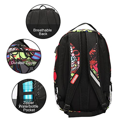 Graffiti Backpack for School, 20L Casual Daypack, Designer Laptop Backpack for 15.6 Inch Laptop - color: Graffiti