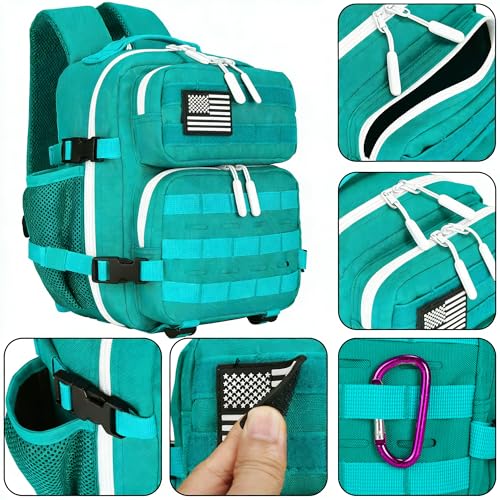 9L Mini Tactical Backpack for Men and Women Tactical Backpack Small for Hiking Small Tactical Bag Fitness Pack - color: Lake Blue