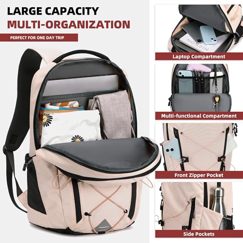 AO ALI VICTORY Women's Laptop Backpack 15.6 inch,Travel Backpack for Men - color: Pink
