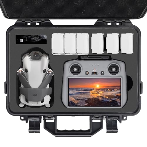 Professional Mini 4 Pro Hard Case, Waterproof Travel Carrying Case Bag for DJI Mini 4/3 Pro, with RC-N2/RC 2 Remote & Accessories - color: Mini 3/4 Pro Hard Case