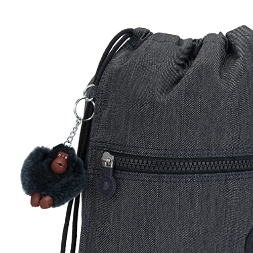 Kipling Women's Supertaboo Drawstring Bag, Strong, Colorful, Convenient, Polyamide Schoolbag - color: Marine Navy, size: 15.5''L x 17.75''H x 0''D