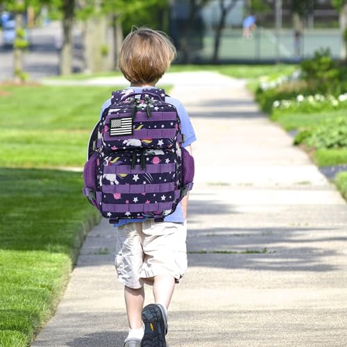 9L Mini Tactical Backpack for Men and Women Tactical Backpack Small for Hiking Small Tactical Bag Fitness Pack - color: Purplestar