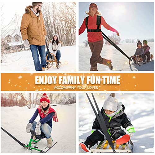 Sled Pulling Harness, Tire Pulling Harness with Pull Strap for Resistance Training, Adjustable Padded Shoulder Strap - color: 6.6FT