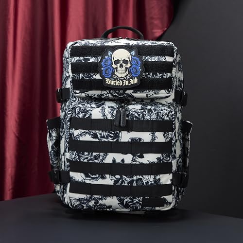 WOLFpak 35L Athletic Gym Backpack (Buried In Ink) Durable 1000D Waterproof Oxford Material with MOLLE Webbing, Laptop Pocket & Dual Cup Holders, Durable Fitness/Travel/Military Daypack - color: Buried in Ink