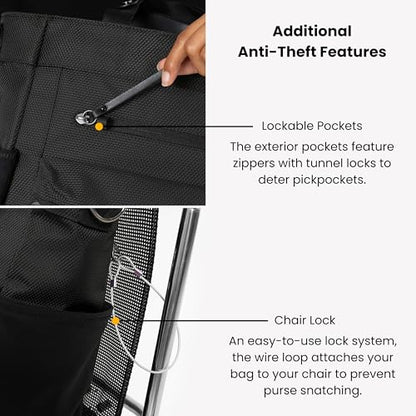 Sherpani Soleil, Anti Theft Convertible Backpack, 3 in 1 Tote, Crossbody Purse, 18L Travel Bag, Fits 13” Laptop (Carbon Signature) - color: Carbon - Signature