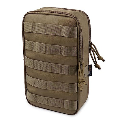 Mardingtop Molle Tactical Utility Pouch, EDC Admin Pouch Bag, Molle Attachment Military Modular Attachment - color: khaki