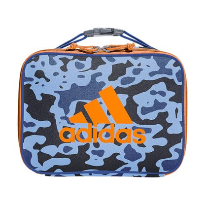 adidas Foundation School Lunch Bag – Insulated Lunchbox, 6L - color: Flow Blur/Signal Orange