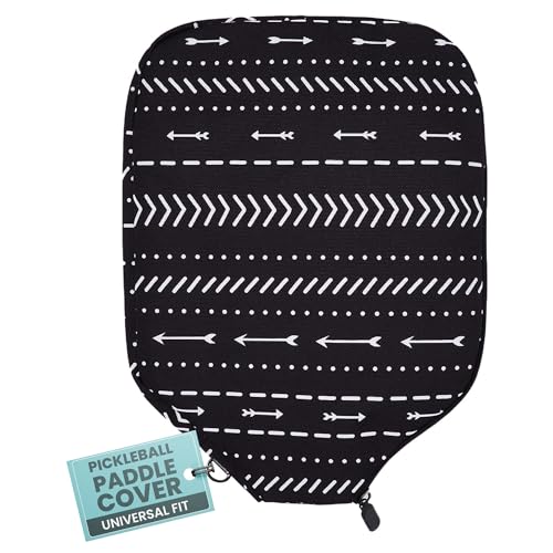 Palms-O-Aces Pickleball Paddle Cover | Canvas Padded Pickleball Paddles Sleeve with Zipper | Lightweight Protective Paddle Case for Standard Paddles | Paddle Cover Accessory - color: Arrow, size: Standard - 11.5" x 8.5"