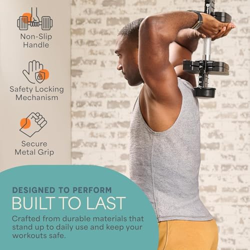 LifePro Adjustable Dumbbells Set – Quick-Adjust Space-Saving Weights with Anti-Slip Handle for Home Gym Strength Training - color: 55lb Single