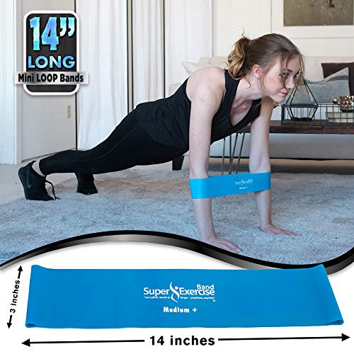 USA 14" x 3" Extra Long Latex Free Mini Loop Bands in 3, 5, 10 Pack Sets. 10 Strengths for Resistance Training, Stretching, Yoga, Toning. Plus an Exclusive iPhone App and E-Book. - color: a. COMPLETE SET Loop Bands 10 PACK