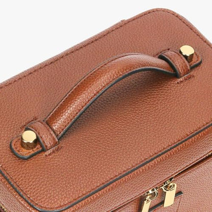 Makeup Bag Vanity Case with Removable Divider Travel Toiletry Bag Portable Cosmetic Bag Makeup Organizer Case (Light Brown) - color: Light Brown