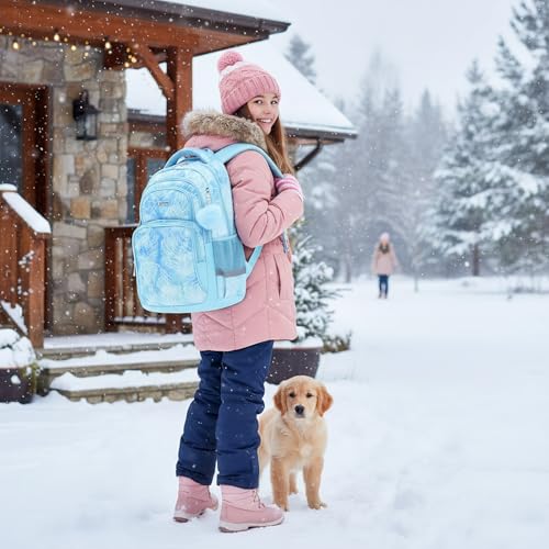 Cusangel Backpack for Girls Boys School Bookbags Kindergarten Elementary Lightweight Waterproof Multifunctional Large Capacity for kids(17 inch Fun Prints) - color: Green 17in