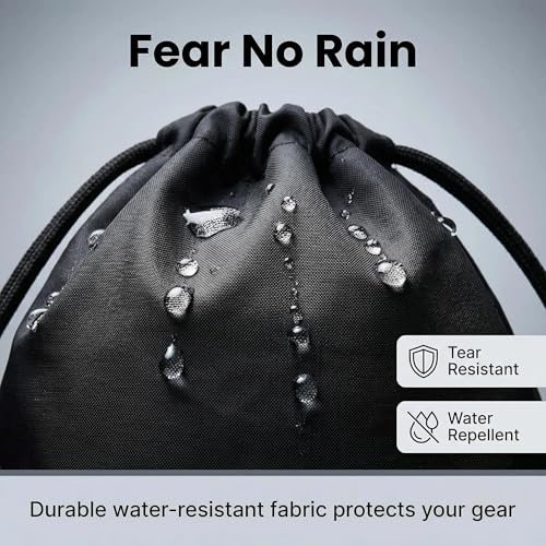 Drawstring Backpack, Waterproof Lightweight Foldable Gym Sack with Wide Shoulder Straps, Large Capacity Daypack for Work, School, Sports, Hiking, Travel, Durable Packable Bag