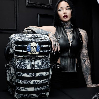 WOLFpak 35L Athletic Gym Backpack (Buried In Ink) Durable 1000D Waterproof Oxford Material with MOLLE Webbing, Laptop Pocket & Dual Cup Holders, Durable Fitness/Travel/Military Daypack - color: Buried in Ink