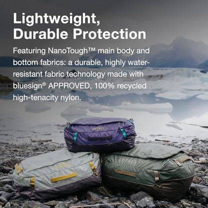 Osprey Transporter Lightweight Travel Duffel Bag - Extra Large Water Resistant Durable Gear Bag for Men and Women - color: Pine Leaf/Earl Grey, style: 95l