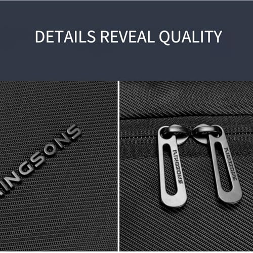 Kingsons 15.6 Inch Laptop Compartment Backpack for Men,Waterproof Slim Durable Business Backpack for Work，Travel (KS25458-Blue-US-1) - color: Ks25458-blue-us-1