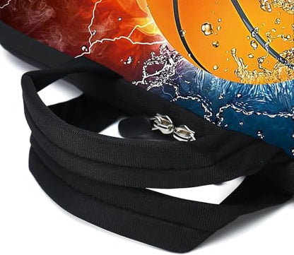 AMARY 17" Laptop Shoulder Bag Carrying Case Adjustable shoulder straps, comfortable handle, front pocket for storing mouse (Hot Basketball) - color: Hot Basketball