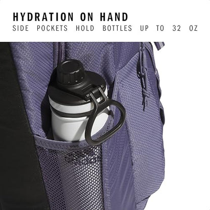 adidas Excel 7 School Backpack for Laptop, Gym and Travel, 34L, Preloved Violet/Wonder White/7.5, OSFA - color: Preloved Violet/Wonder White/7.5, size: One Size
