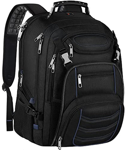 18.4 Inch Laptop Backpack,Extra Large Travel Backpack for Men Women,60L Big Capacity Heavy Duty Computer Bag TSA Friendly RFID Anti Theft Pocket Backbag,21.2*15.5*11.5 inch Blue - color: Rfid 18.4 Inch Blue