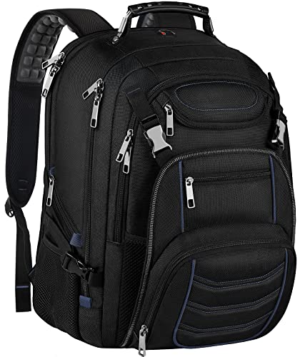 18.4 Inch Laptop Backpack,Extra Large Travel Backpack for Men Women,60L Big Capacity Heavy Duty Computer Bag TSA Friendly RFID Anti Theft Pocket Backbag,21.2*15.5*11.5 inch Blue - color: Rfid 18.4 Inch Blue