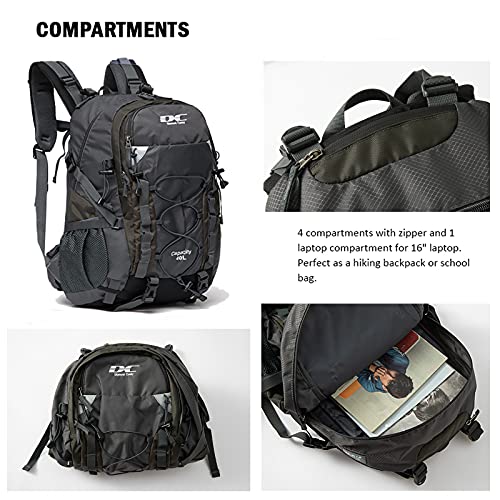 Diamond Candy Waterproof Hiking Backpack for Men and Women, Lightweight Day Pack for Travel Camping | Waterproof - color: Gray