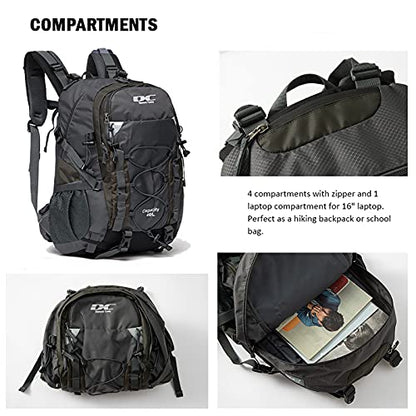 Diamond Candy Waterproof Hiking Backpack for Men and Women, Lightweight Day Pack for Travel Camping | Waterproof - color: Gray