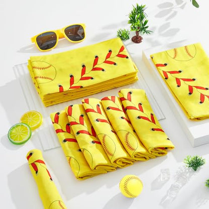 30Pcs Softball Cooling Towels for Neck and Face 40 x 12 Inch Softball Sports Team Gifts Workout Ice Towel for Gym Sweat Microfiber Breathable Chilly Bulk Neck Wraps for Athletes Camping Travel Outdoor - style: Softball