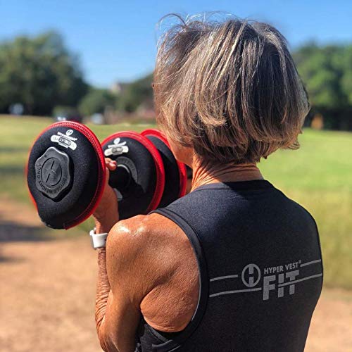 HYPERWEAR SoftBell Adjustable Dumbbells – Soft Neoprene Weight Plates with Easy-Grip Handle, Modular Dumbbell System for Home Gym, Strength & Functional Training (3-40 lbs) - color: (A) 3-Pound | Red | Single