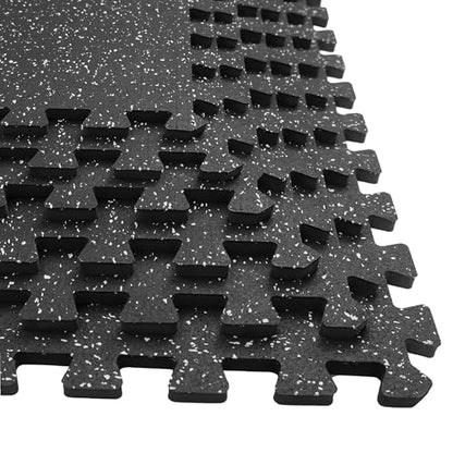 Yes4All Rubber Gym Flooring for Home Gym, 0.56" Thick Gym Flooring Tiles, EVA Foam Mats with Rubber Top, Protective Flooring Mat - style: A. 24SQFT