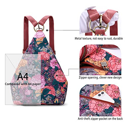 Black Butterfly Premium Backpack for Women, Bohemia Style Fashion Casual Daypack Backpack, Small Backpack Purse (06-fuchsia plus) - color: 06-fuchsia Plus