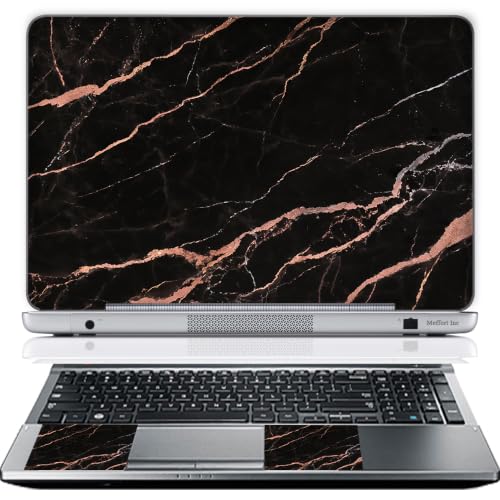 11.6 12 Inch Laptop Skin Sticker Cover Premium Sticker Cover Art Decal Decorative (Included 2 Wrist Pad Skins) - Dark Marble - color: 3722, size: 12 Inch