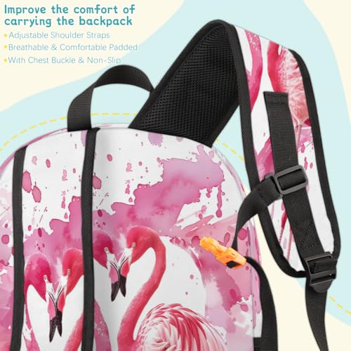 Flamingo Laptop Backpack for Women Men, Work Computer Backpacks, 18.3 Inch Large Computer Nurse Teacher Bags Travel Casual Daypack - color: Multicolor 1