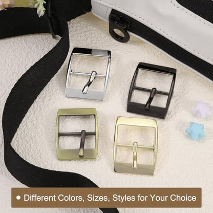 uxcell Metal Roller Buckle, Single Prong Belt Buckle Square Center Bar Buckles for Leather - color: Bronze, size: 1.26 Inch