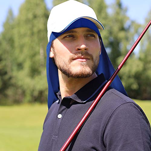 2 Packs Cooling Skull Cap with Neck Shade, Elastic Hard Hat Sun Shield for Men Women, Quick Dry Moisture Wicking - color: Blue, size: One Size