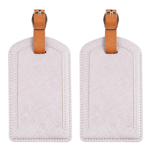 Premium Colored Luggage Tags for Luggage, Travel Bags and Suitcases by Adventure Goods - Silver (Pack of 2) - color: Silver