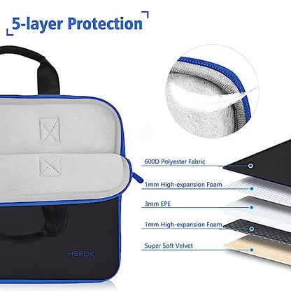 Hseok Laptop Sleeve 14 inch Case with Small Case, Compatible with MacBook Neo 14, MacBook Pro 14 M5/M4/M3/M2/M1, XPS 14 and Most 14 inch Notebooks, Neoprene Computer Handbag,B01BL01 - color: B01bl01, size: 14"