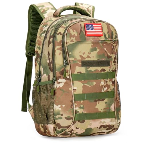 4land Camo Backpack for Boys,Army Boys Backpacks for Elementary Middle School Military,Camouflage Bookbag 40L - color: A-jun