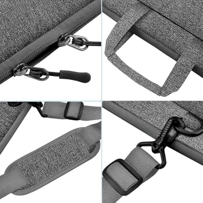 Hseok Laptop Shoulder Bag 17-17.3 inch Case, Durable Shockproof Protective Briefcase with Multi-Pockets Compatible with Lenovo Most 17-17.3 inch HP Acer Dell ASUS MSI Notebooks,Dark gray - color: Dark Gray, size: 17-17.3"