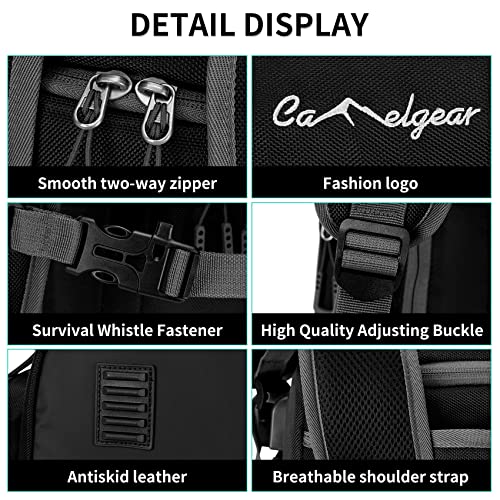 65L Ski Boot Bag,Large Duffle Travel Bag,1680D Nylon Waterproof Padded Ski Boot Bag Backpack For Women Men Kids - color: Black