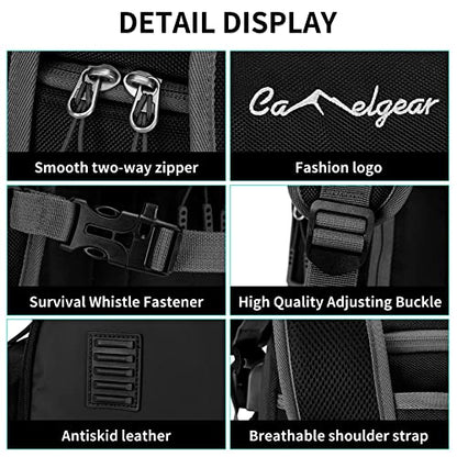 65L Ski Boot Bag,Large Duffle Travel Bag,1680D Nylon Waterproof Padded Ski Boot Bag Backpack For Women Men Kids - color: Black