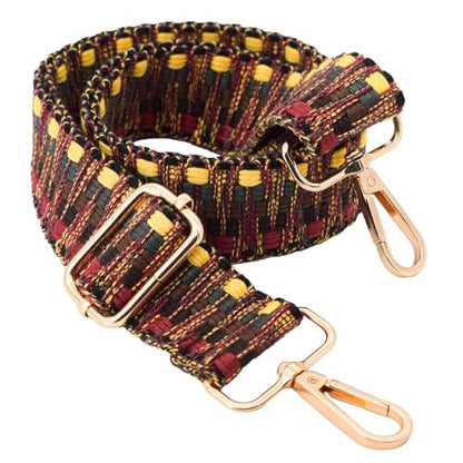 Replacement Purse Strap Shoulder Strap Adjustable Crossbody Strap for Women Crossbody Wide Shoulder Bag - color: Gold Hardware+red-z