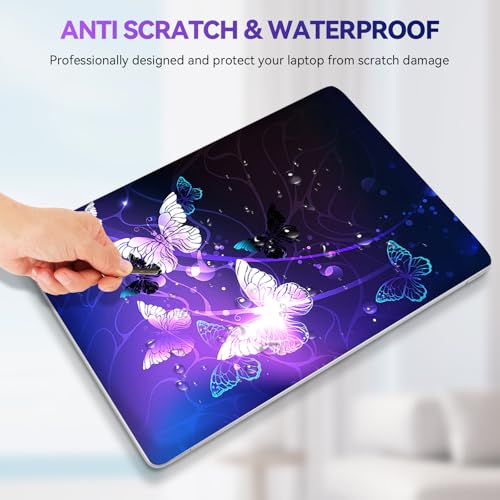 ArtSo Laptop Skin Sticker Decal, 17 17.3inch Laptop Netbook PC Notebook Universal Vinyl Reusable Skin Sticker Cover Personalized Art Case Protector, Blue Purple Butterfly - color: Blue Purple Butterfly