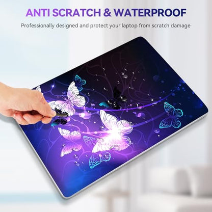 ArtSo Laptop Skin Sticker Decal, 17 17.3inch Laptop Netbook PC Notebook Universal Vinyl Reusable Skin Sticker Cover Personalized Art Case Protector, Blue Purple Butterfly - color: Blue Purple Butterfly
