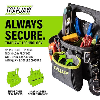 AWP Tool Pouch, Electrician Tool Pouch, Premium, Professional Multi-Pocket Organizer - size: 3 Pack, style: Portable Tool Box