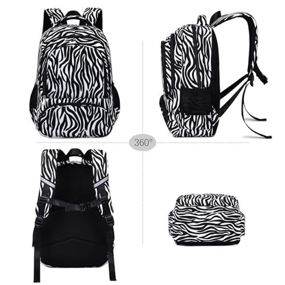 abshoo Lightweight Kids Backpack For School Teen Girls Bookbag Kindergarten Elementary School Bags (Zebra Black) - color: Zebra Black