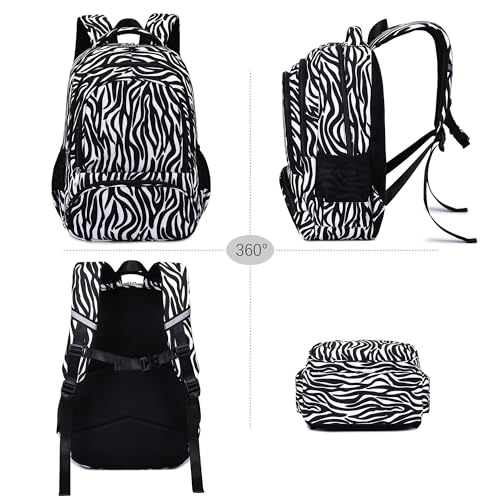 abshoo Lightweight Kids Backpack For School Teen Girls Bookbag Kindergarten Elementary School Bags (Zebra Black) - color: Zebra Black