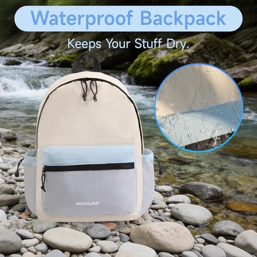 Hiking Backpack for Women and Men,Lightweight Waterproof Foldable 16L Beige - color: Beige